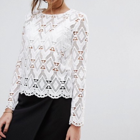 FLASH SALE! Lace Blouse - purchased in Paris - Picture 1 of 3